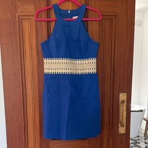 Lilly Pulitzer blue and gold Ashlyn dress